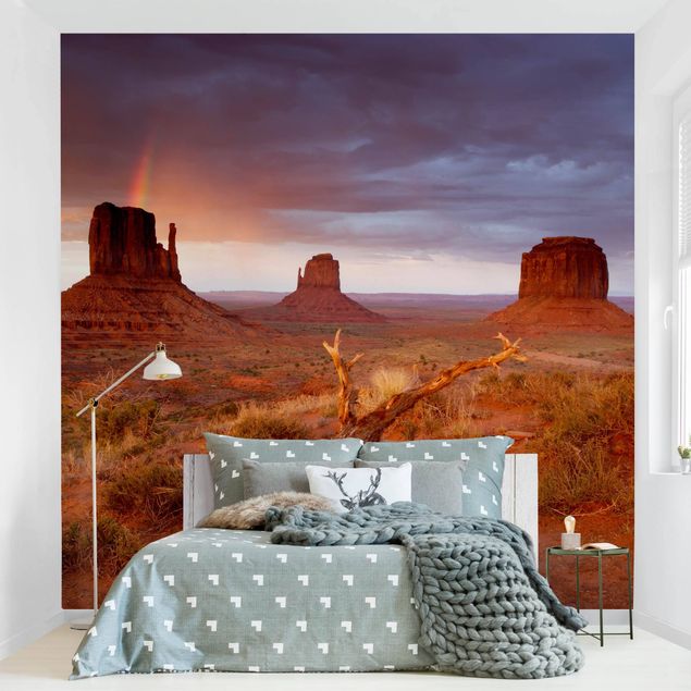 Fototapete - Monument Valley bei Sonnenuntergang