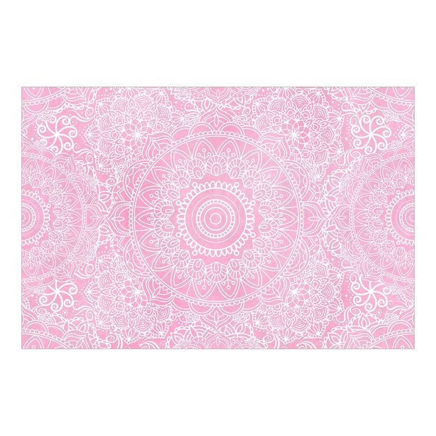 Fototapete - Muster Mandala Rosa