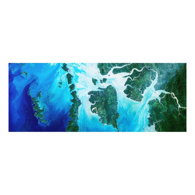 Glasbild - NASA Fotografie Archipel Südostasien - Panorama