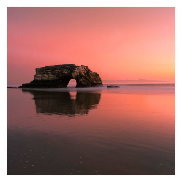Fototapete - Natürliche Brücke im Sonnenuntergang