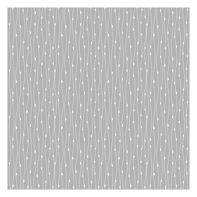 Fototapete - Natürliches Muster mit Halbkreisen vor Grau