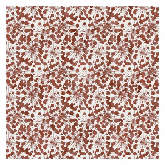 Fototapete - Natürliches Muster Pusteblume mit Punkten Kupfer