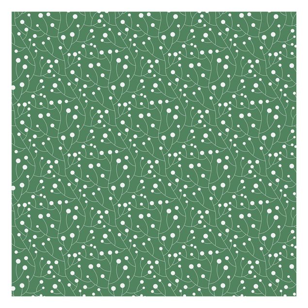 Fototapete - Natürliches Muster Wachstum mit Punkten auf Grün