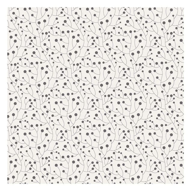 Fototapete - Natürliches Muster Wachstum mit Punkten Grau
