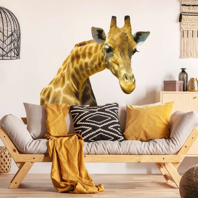 Wandtattoo Neugierige Giraffe
