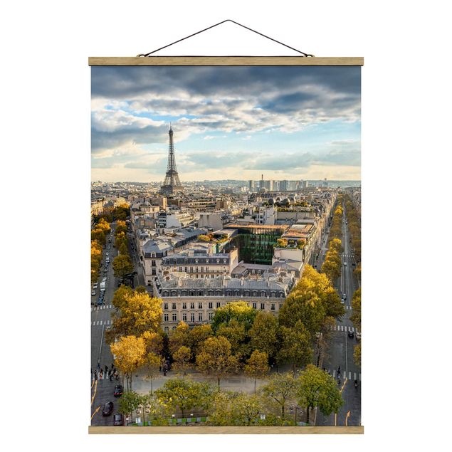 Stoffbild mit Posterleisten - Nice day in Paris - Hochformat 3:4