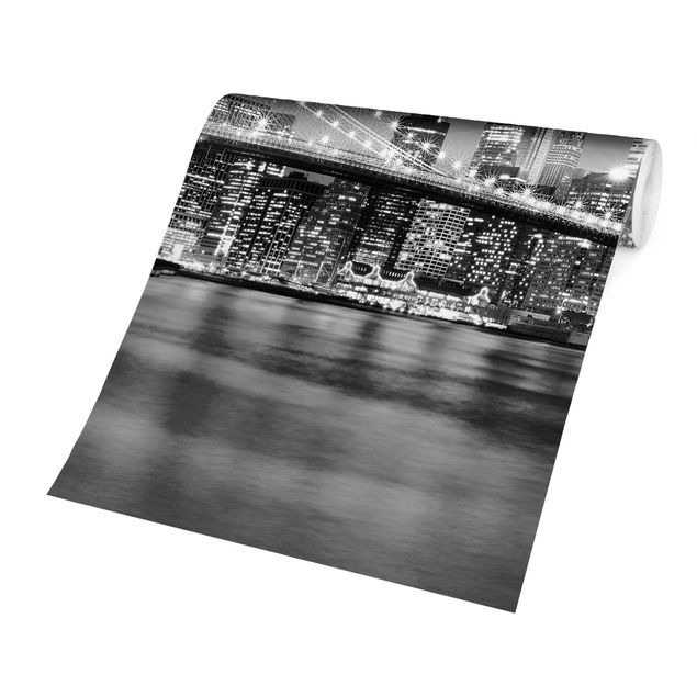 Fototapete - Nighttime Manhattan Bridge II