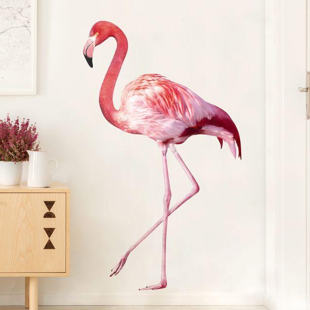 Wandtattoo Tiere No.YK21 Pink Flamingo