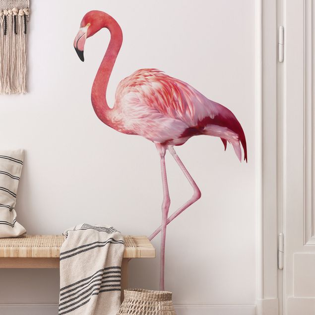 Wandtattoo No.YK21 Pink Flamingo