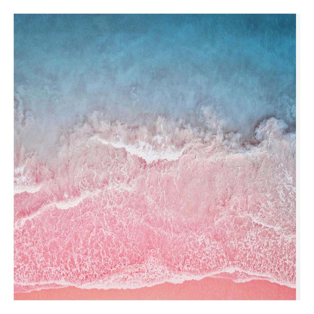 Glasbild - Ozean in Pink - Quadrat