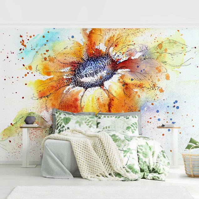 Fototapete - Painted Sunflower