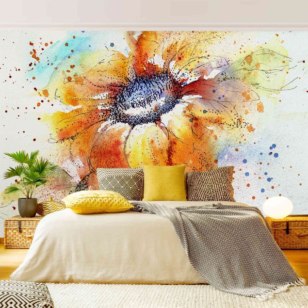 Fototapete - Painted Sunflower