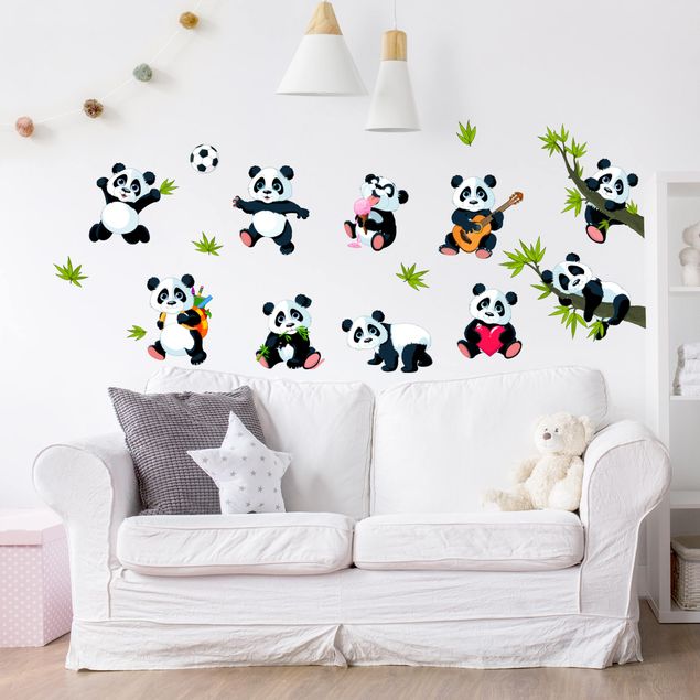 Wandtattoo Liebe Pandabären Mega Set