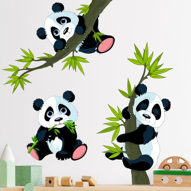 Wandtattoo Zoo Pandabären Set