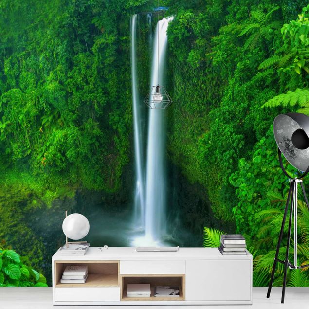 Fototapete - Paradiesischer Wasserfall