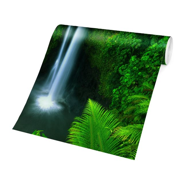 Fototapete - Paradiesischer Wasserfall