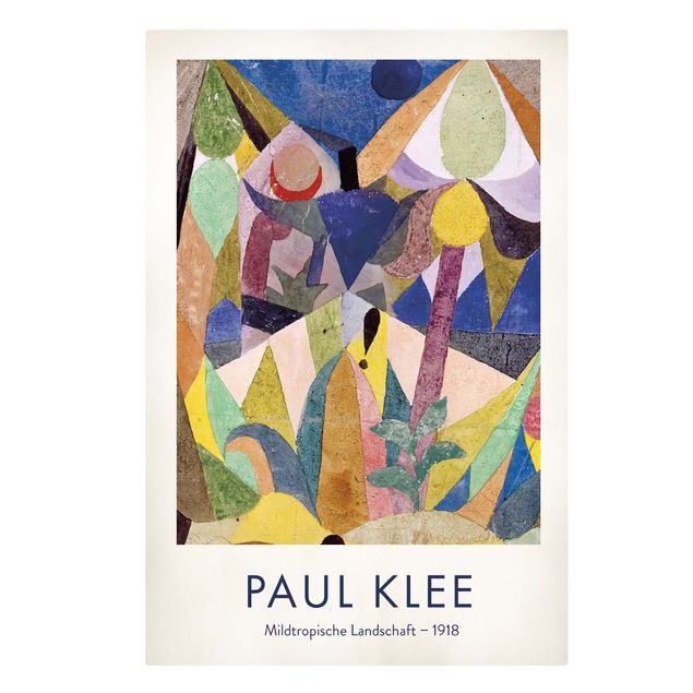 Leinwandbild - Paul Klee - Mildtropische Landschaft - Museumsedition - Hochformat 2:3