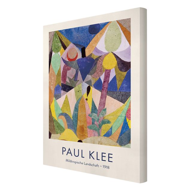 Leinwandbild - Paul Klee - Mildtropische Landschaft - Museumsedition - Hochformat 2:3