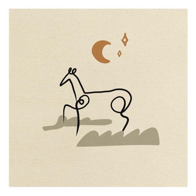 Leinwandbild Natur - Picasso Interpretation - Das Pferd - Quadrat 1:1
