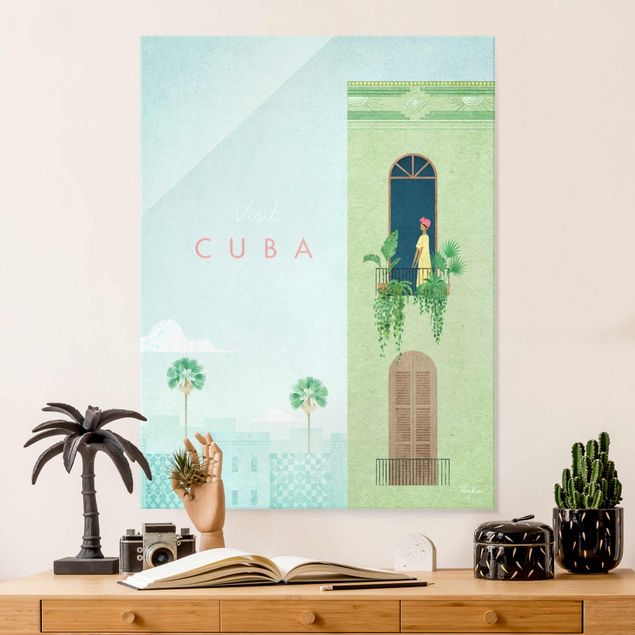 Magnettafel Glas Reiseposter - Cuba