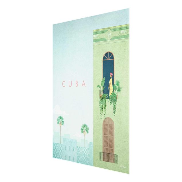 Glasbild - Reiseposter - Cuba - Hochformat
