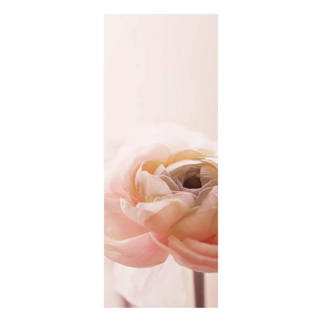 Glasbild - Rosa Blüte im Fokus - Hochformat