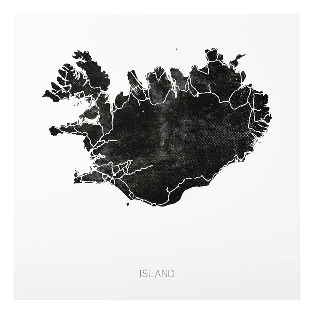 Glasbild - Schwarzes Island - Quadrat