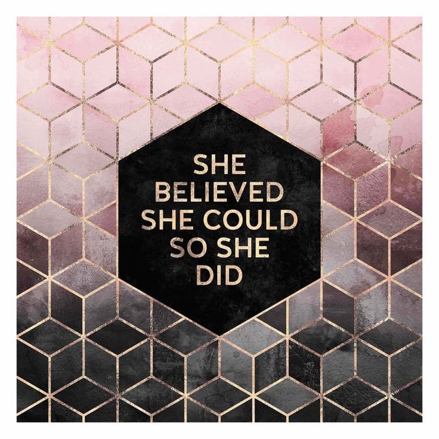 Fototapete - She Believed She Could Rosé Gold
