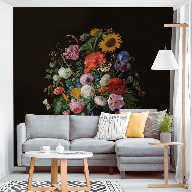 Fototapete - Jan Davidsz de Heem - Glasvase mit Blumen