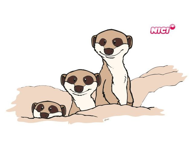 Wandtattoo NICI - Meerkat Family