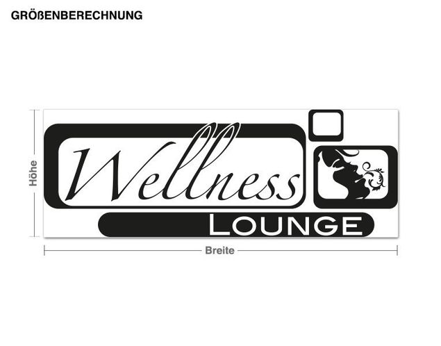 Sprüche Wandtattoo Wellness Lounge
