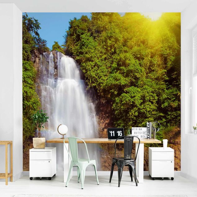 Fototapete - Wasserfall Romantik