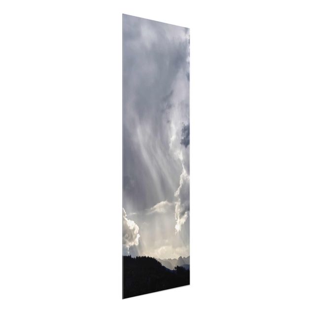 Glasbild - Wilde Wolken - Hochformat