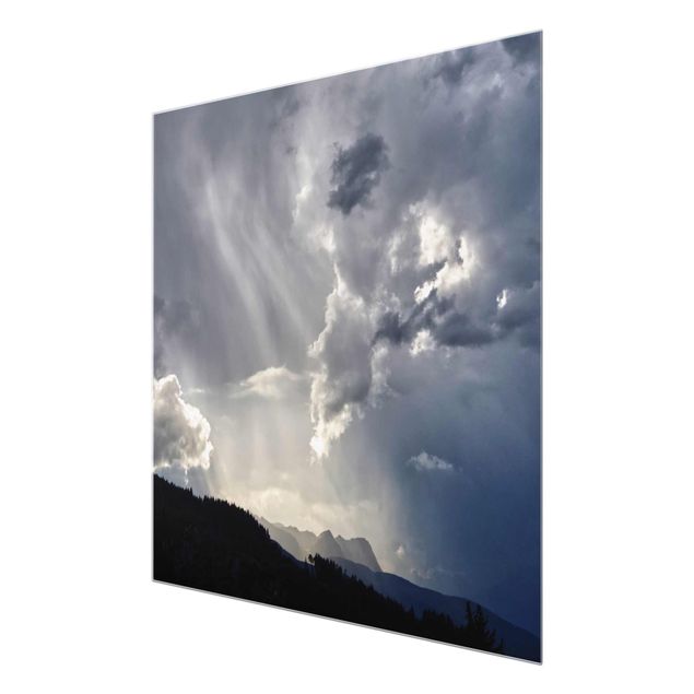 Glasbild - Wilde Wolken - Quadrat