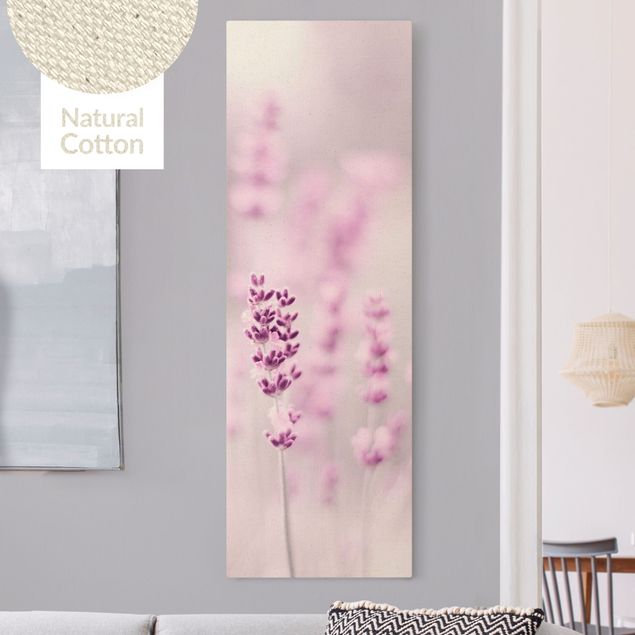 Leinwandbild Natur - Zartvioletter Lavendel - Hochformat 1:3