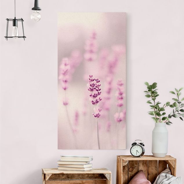 Leinwandbild Natur - Zartvioletter Lavendel - Hochformat 1:2