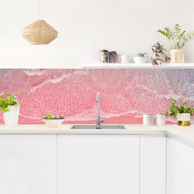 Küchenrückwand - Ozean in Pink