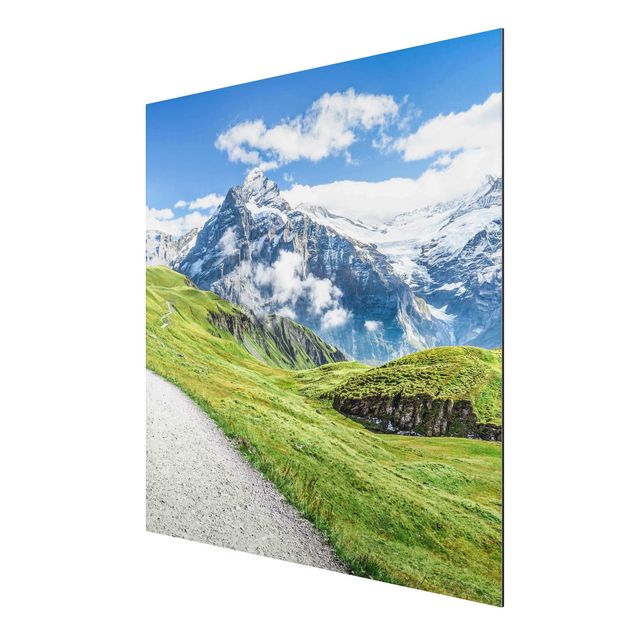 Alu-Dibond - Grindelwald Panorama - Quadrat