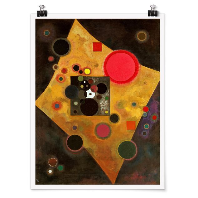 Poster - Wassily Kandinsky - Akzent in rosa - Hochformat 3:4
