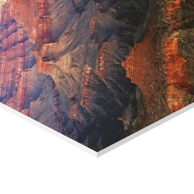 Hexagon Bild Forex - Grand Canyon nach dem Sonnenuntergang