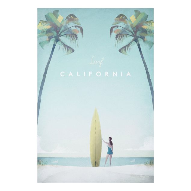 Forex Fine Art Print - Reiseposter - California - Hochformat 3:2