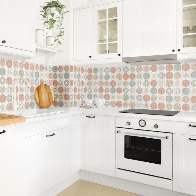Küchenrückwand - Handgemaltes Mandala Muster