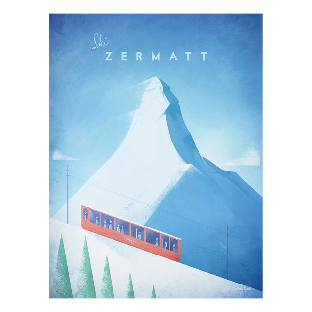 Forex Fine Art Print - Reiseposter - Zermatt - Hochformat 4:3