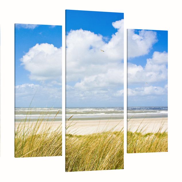 Leinwandbild 3-teilig - An der Nordseeküste - Galerie Triptychon