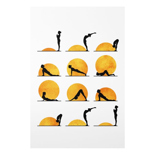Forex Fine Art Print - Yoga - Der Sonnengruß - Hochformat 3:2