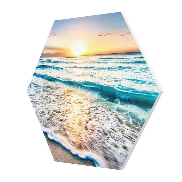 Hexagon Bild Forex - Sonnenuntergang am Strand