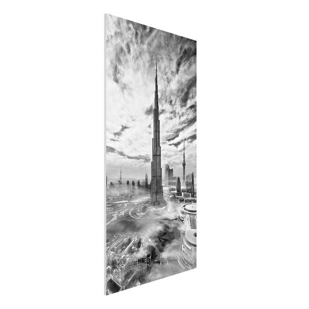 Forex Fine Art Print - Dubai Super Skyline - Hochformat 2:1
