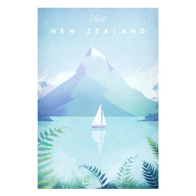 Magnettafel - Reiseposter - Neuseeland - Memoboard Hochformat 3:2