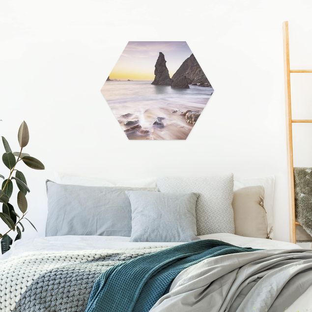 Hexagon Bild Forex - Spanischer Strand bei Sonnenaufgang