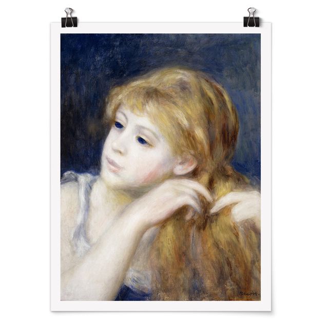 Poster - Auguste Renoir - Kopf eines Mädchens - Hochformat 3:4